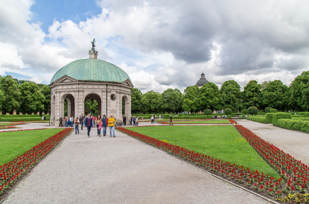 Panoramic view of Hofgarten, Munich. June 2016のeditorial素材