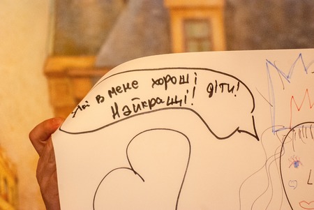 editorial reportage Last bell Lutsk 11th grade high school 14 celebration was held in Lutsk Volyn Region Ukraine, 30.05.15のeditorial素材