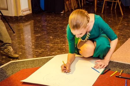 editorial reportage Last bell Lutsk 11th grade high school 14 celebration was held in Lutsk Volyn Region Ukraine, 30.05.15のeditorial素材