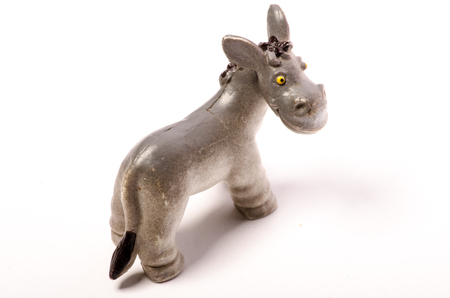 Retro Plastic Donkey used and old but still going Look at him smiling So cuteの写真素材