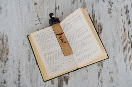 bookmarks for books as comic characters.の写真素材