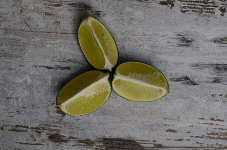 Falling limesの写真素材