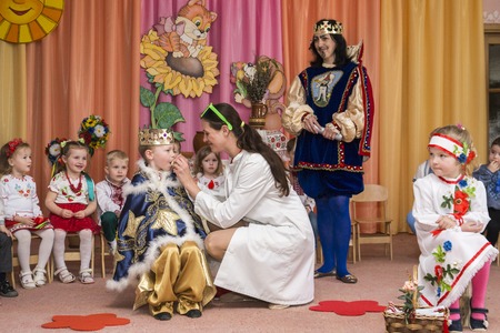 Editorial Reportage Lutsk, Ukraine Malvina kindergarten, family holiday 19.05.17.のeditorial素材