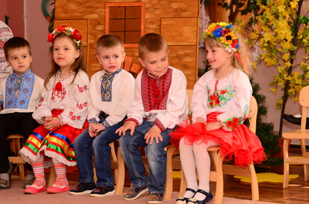 Editorial Reportage Lutsk, Ukraine Malvina kindergarten, family holiday 19.05.17.のeditorial素材