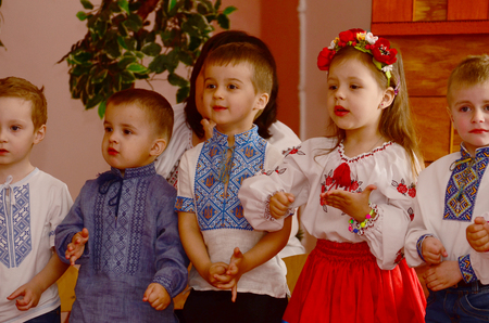 Editorial Reportage Lutsk, Ukraine Malvina kindergarten, family holiday 19.05.17.のeditorial素材