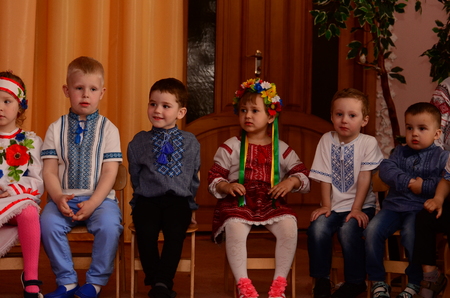 Editorial Reportage Lutsk, Ukraine Malvina kindergarten, family holiday 19.05.17.のeditorial素材