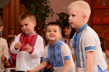 Editorial Reportage Lutsk, Ukraine Malvina kindergarten, family holiday 19.05.17.のeditorial素材