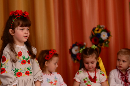 Editorial Reportage Lutsk, Ukraine Malvina kindergarten, family holiday 19.05.17.のeditorial素材