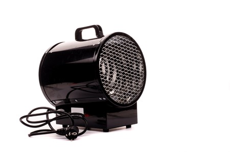 Electric heater on a white background.の写真素材