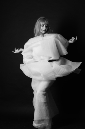 Young sexy woman in dressの写真素材