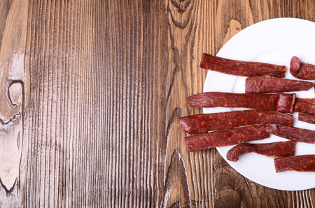 Tasty crackling snek. Breadsticks. Close-up. prepared salted texture flatの写真素材