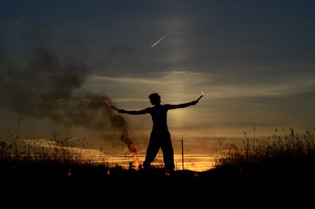The Kecak Fire Dance at Uluwatu Temple, Bali, Indonesiaの写真素材