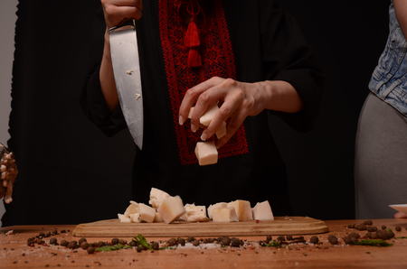 bacon sliced on white background. pork fat with veins.の写真素材