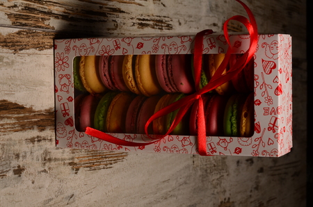 Makaruns In Three Different Colorsの写真素材