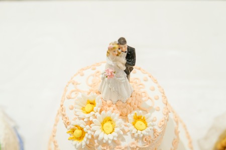 kendi bar on children's birthday. cake with unicorn and sweets, ornaments in gentle pastel tones.の写真素材