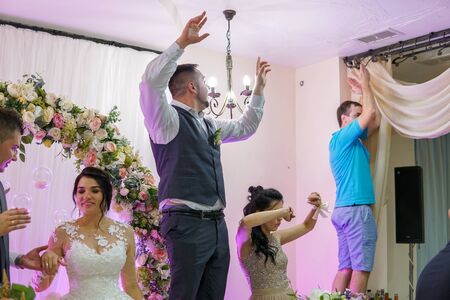 Modern Ukrainian Wedding Kovel Ukraine 08.11.2018のeditorial素材