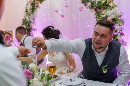 Modern Ukrainian Wedding Kovel Ukraine 08.11.2018のeditorial素材