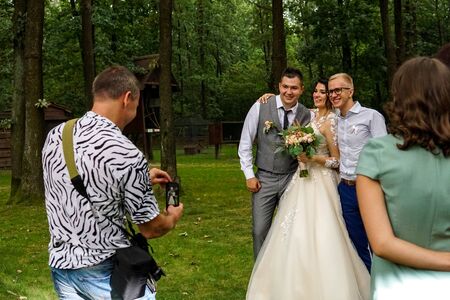 Modern Ukrainian Wedding Kovel Ukraine 08.11.2018のeditorial素材