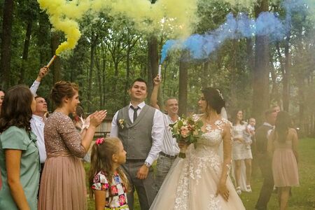 Modern Ukrainian Wedding Kovel Ukraine 08.11.2018のeditorial素材