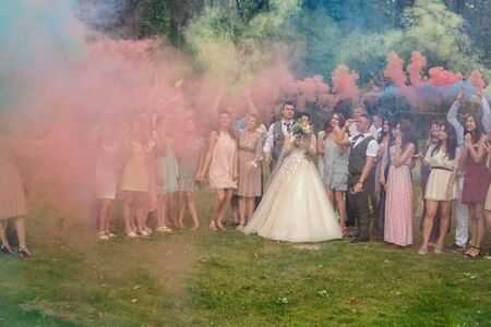 Modern Ukrainian Wedding Kovel Ukraine 08.11.2018のeditorial素材