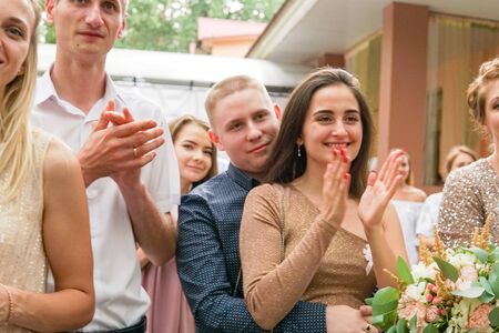 Modern Ukrainian Wedding Kovel Ukraine 08.11.2018のeditorial素材