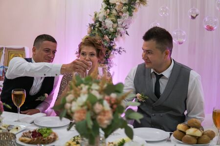 Modern Ukrainian Wedding Kovel Ukraine 08.11.2018のeditorial素材