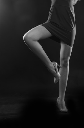 Perfect female legs. Isolatedの写真素材