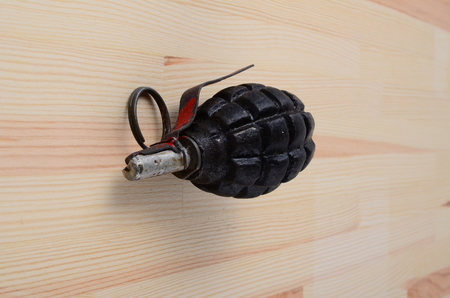 hand grenade isolated on a white backgroundの写真素材