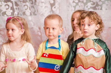 Ukraina, Lutsk, 13 March 2018. Kindergarten is the fifth. Children's holiday matinee . Children...