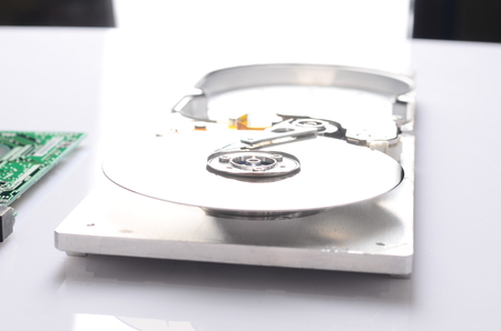 Collection of electronic components isolated in white.