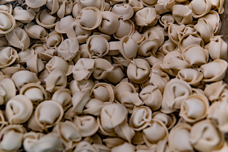 Frozen dumplings background.の写真素材