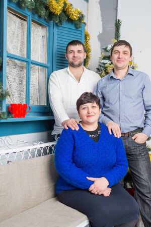 Cheerful friends toasting at New Year's midnight. 08.02.2017 Lutsk, Ukraineのeditorial素材