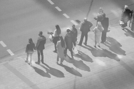 City Life Traffic of people on the street, Lutsk Ukraine 19-05-2018