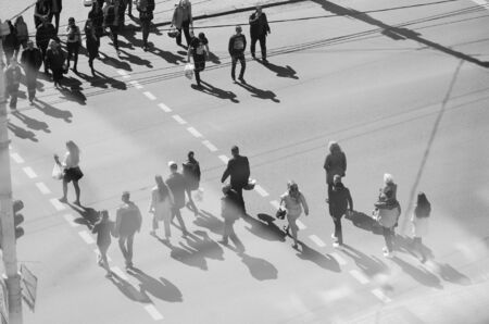 City Life Traffic of people on the street, Lutsk Ukraine 19-05-2018のeditorial素材