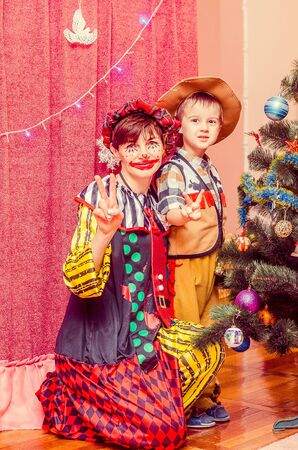 New Year's in kindergarten editorial reportage Ukraine Lutsk 27.12.2017.のeditorial素材