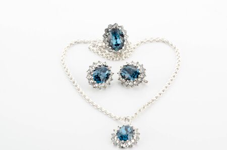 Unusual luxurious beautiful jewelry, earrings made of real plants covered with silver, with...
