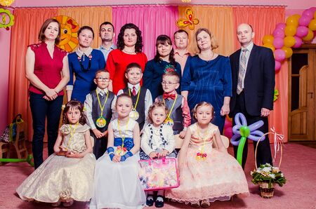 graduation day, kindergarten Malvin, Lutsk Ukraine 22/05/2015のeditorial素材