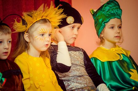 New Year's Eve, kindergarten Malvin, Lutsk Ukraine 05/03/2014.のeditorial素材