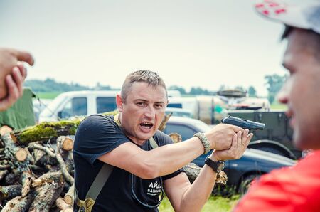 Cossacks Festival, Cossack Tombs Berestechko Ukraine 13/09/2015.のeditorial素材