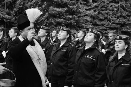 oath of military cadets Lutsk Ukraine 12/10/2019.のeditorial素材