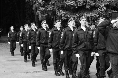oath of military cadets Lutsk Ukraine 12/10/2019.のeditorial素材