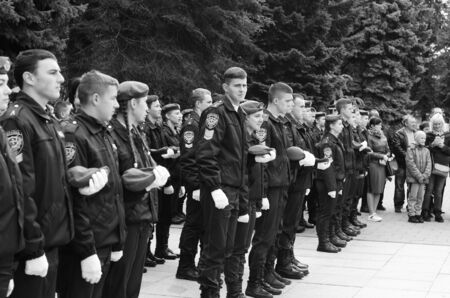 oath of military cadets Lutsk Ukraine 12/10/2019.のeditorial素材