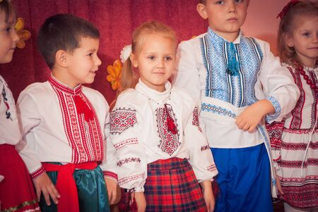 Autumn holiday, Malvin kindergarten, Lutsk Ukraine 18/10/2013.のeditorial素材