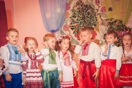 Autumn holiday, Malvin kindergarten, Lutsk Ukraine 18/10/2013.のeditorial素材