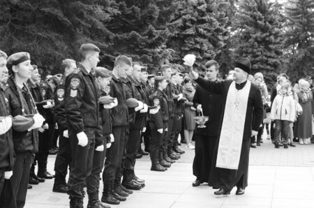 oath of military cadets Lutsk Ukraine 12/10/2019.