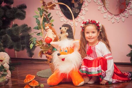 Autumn holiday, Malvin kindergarten, Lutsk Ukraine 18/10/2013.のeditorial素材