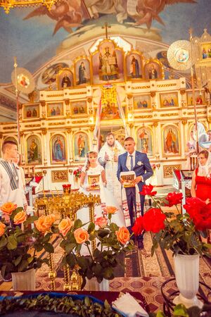 Ukrainian traditional wedding Lutsk Ukraine 28.10.2016.のeditorial素材