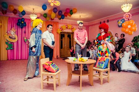 graduation day, kindergarten Malvin, Lutsk Ukraine 20/05/2014.のeditorial素材