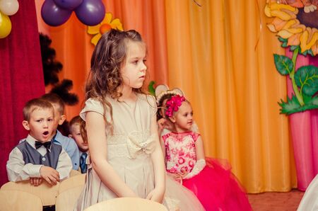 graduation day, kindergarten Malvin, Lutsk Ukraine 20/05/2014.のeditorial素材