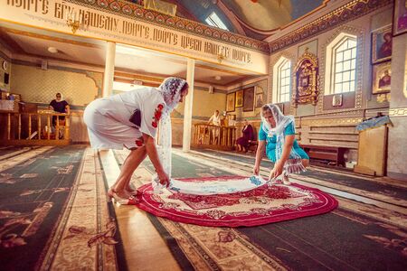 Ukrainian traditional wedding Lutsk Ukraine 28.10.2016.のeditorial素材